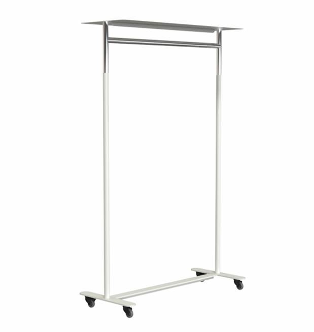 Frost BUKTO m/Räder und Top-Regal U6010 -Weiss/poliert