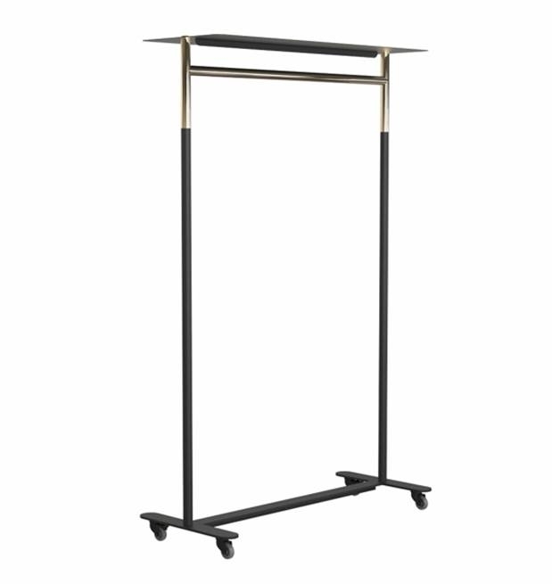 Frost BUKTO m/Räder und Top-Regal U6010 -Schwarz/gold