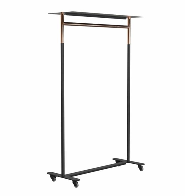 Frost BUKTO m/Räder und Top-Regal U6010 -Schwarz/kupfer