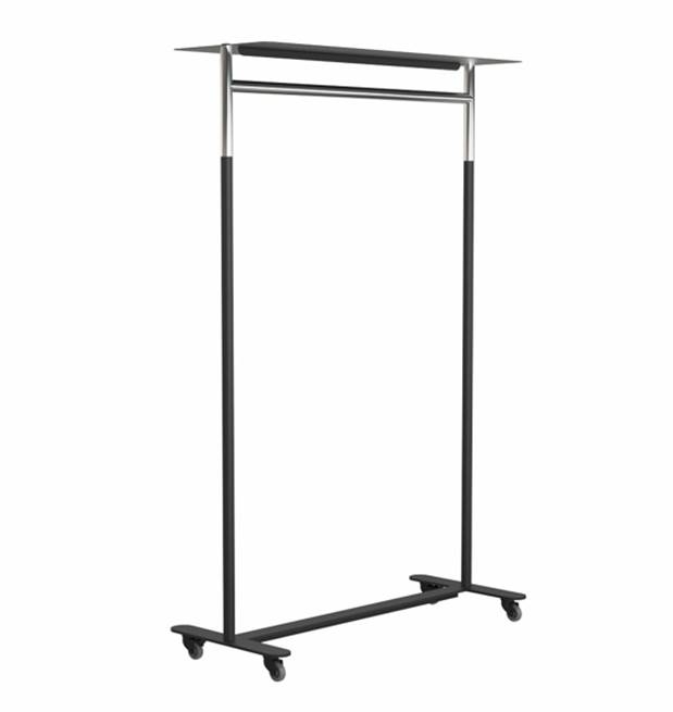 Frost BUKTO m/Räder und Top-Regal U6010 -Schwarz/poliert