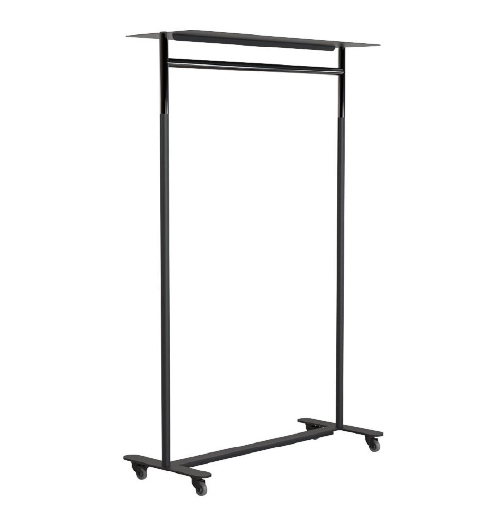 Frost BUKTO m/Räder und Top-Regal U6010 - Schwarz Matt / Schwarz Poliert