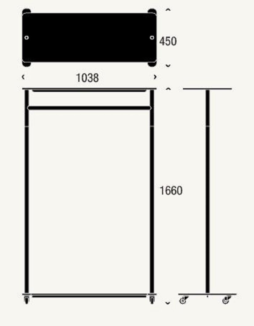 Frost BUKTO m/Räder und Top-Regal U6010