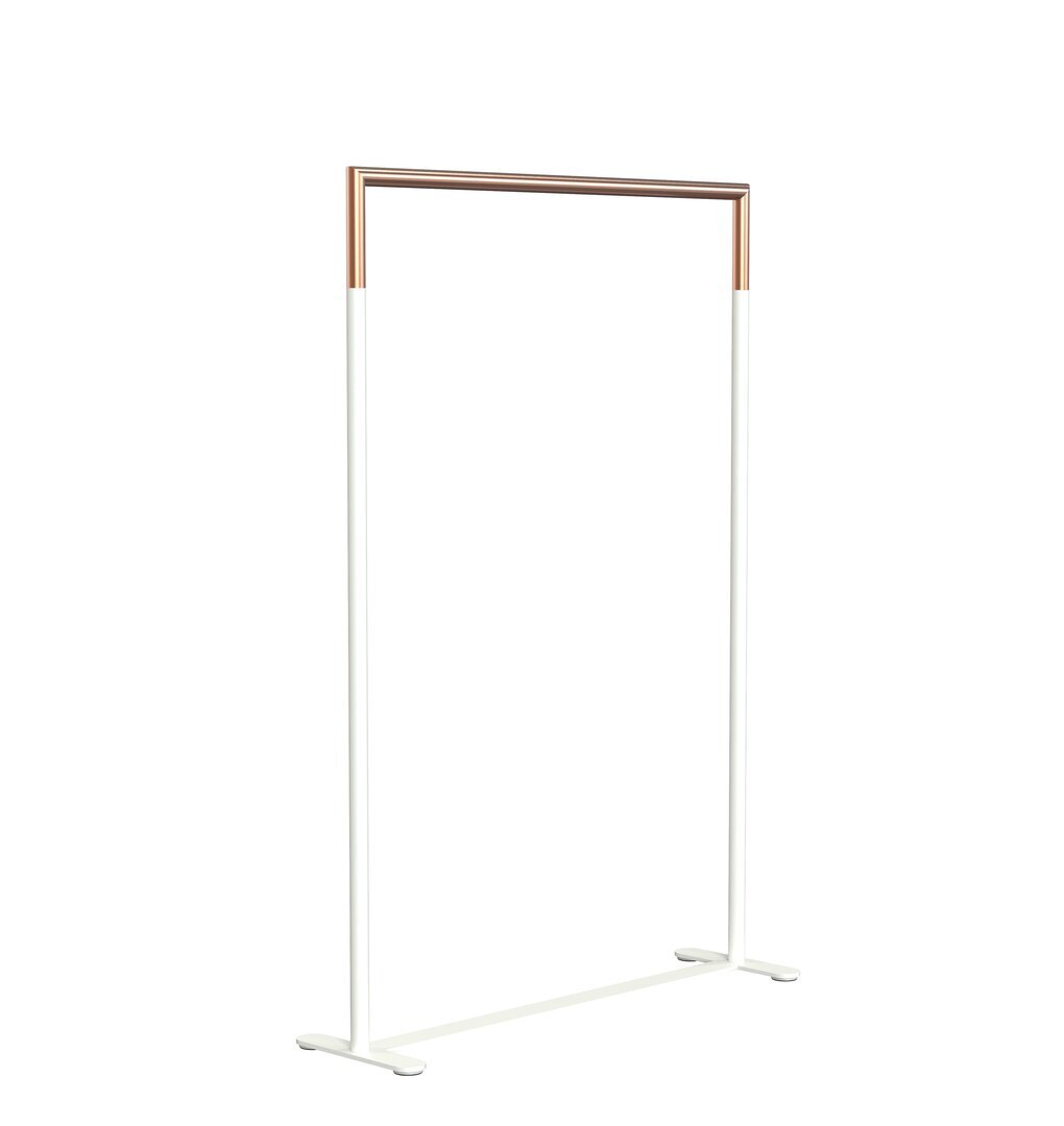 Frost Bukto Kleiderständer U6003, 100CM - Weiß Matt/Gold Gebürstet