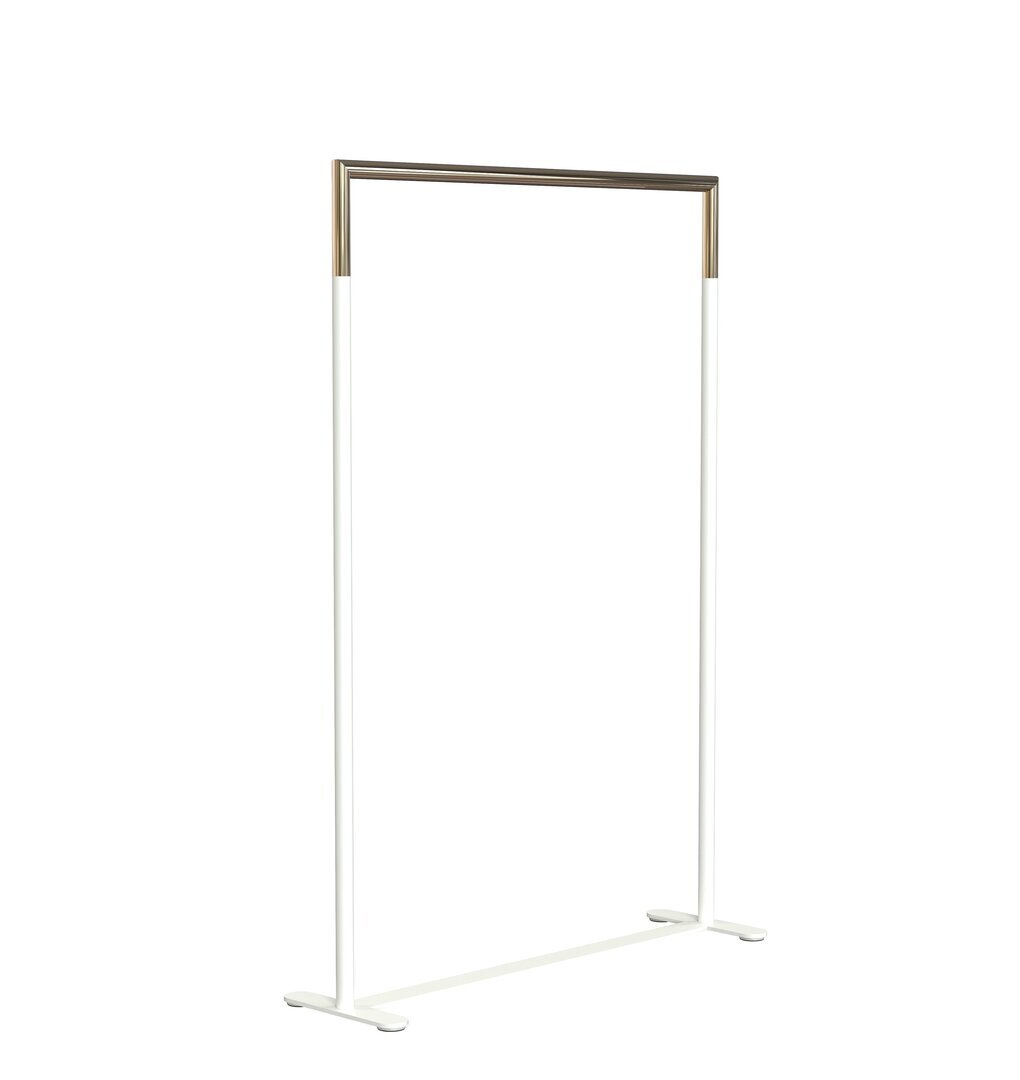 Frost Bukto Kleiderständer U6003, 100CM - Weiß Matt/Gold Poliert