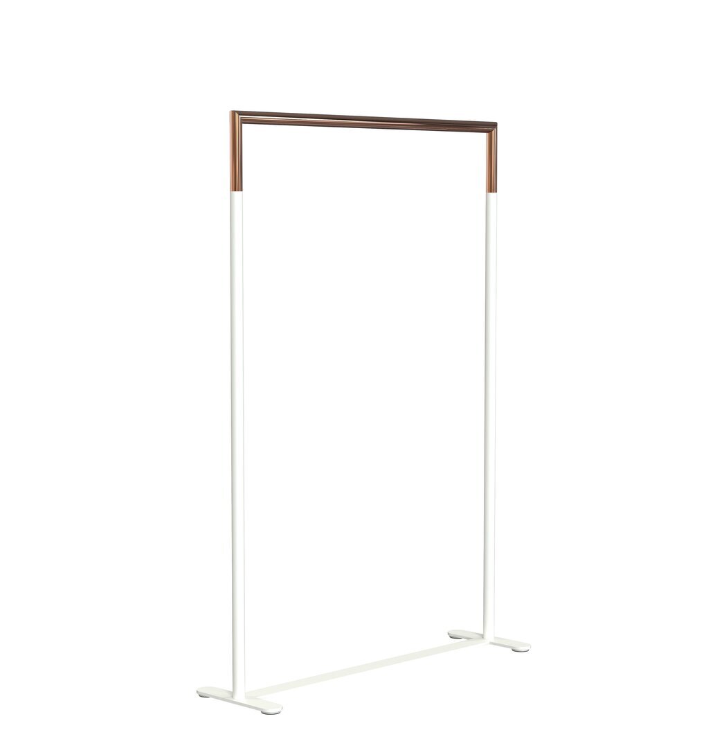 Frost Bukto Kleiderständer U6003, 100CM - Weiß Matt/Kupfer Poliert