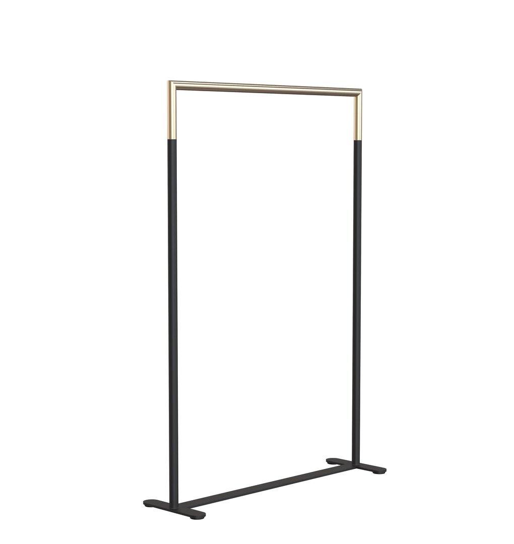 Frost Bukto Kleiderständer U6003, 100CM - Schwarz Matt/Gold Gebürstet