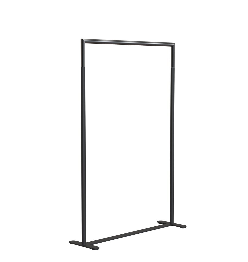 Frost Bukto Kleiderständer U6003, 100CM - Schwarz Matt/Schwarz Gebürstet