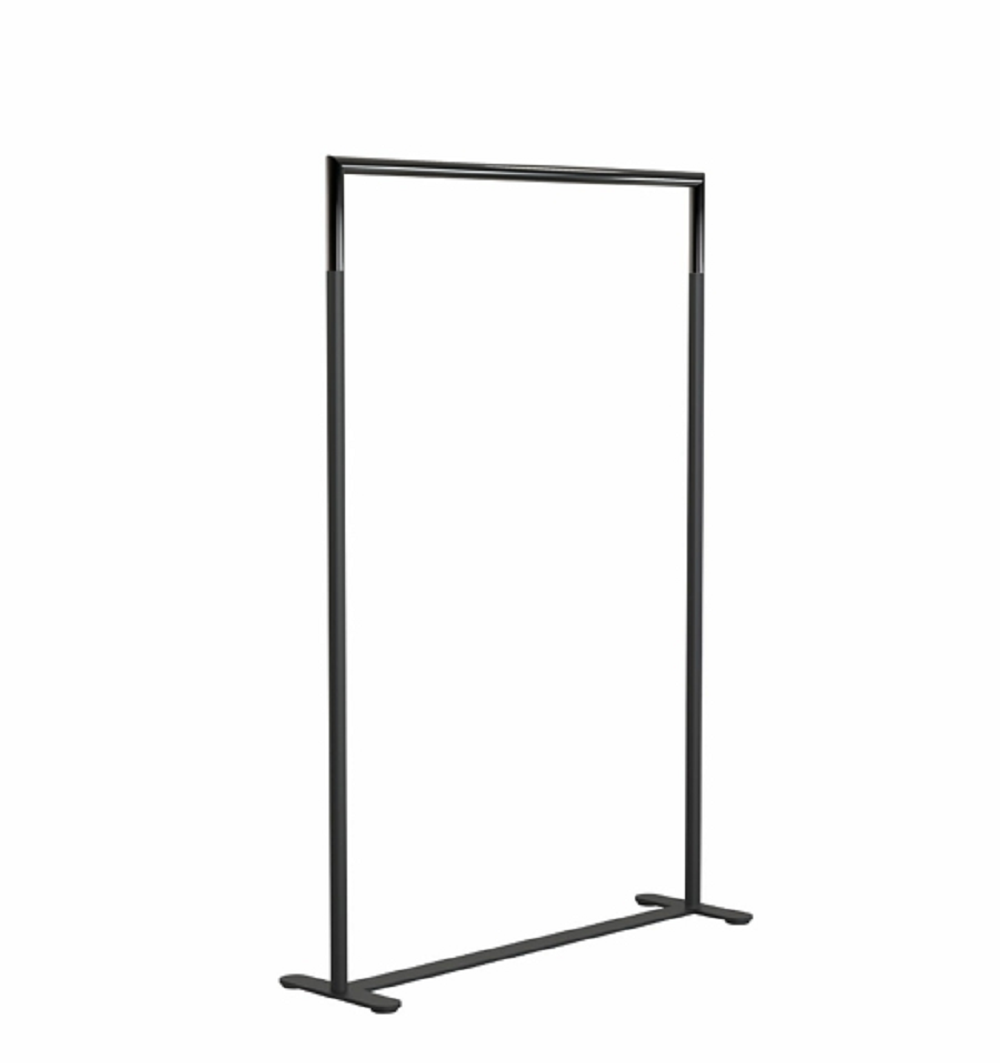 Frost Bukto Kleiderständer U6003, 100CM - Schwarz Matt/Schwarz Poliert