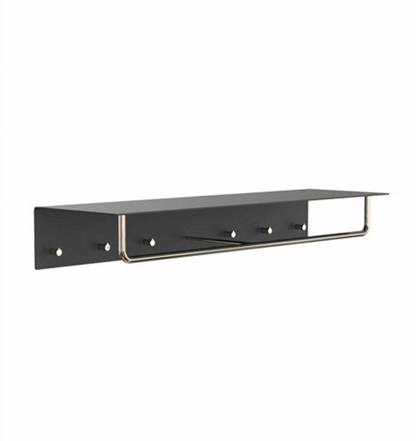FROST WANDGARDEROBE, 100CM, U4017 - SCHWARZ/GOLD