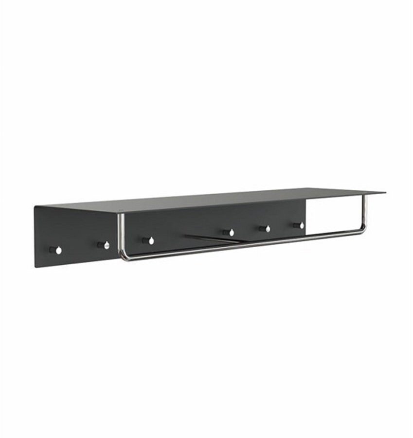 FROST WANDGARDEROBE, 100CM, U4017 - SCHWARZ/POLIERT