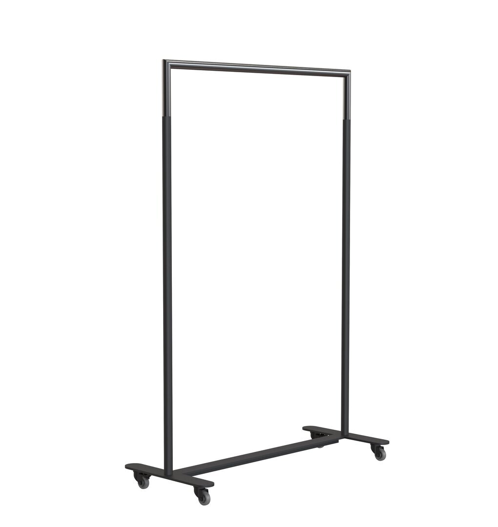 Frost Bukto 100cm M/Räder U6005 - Schwarz Matt / Schwarz Gebürstet