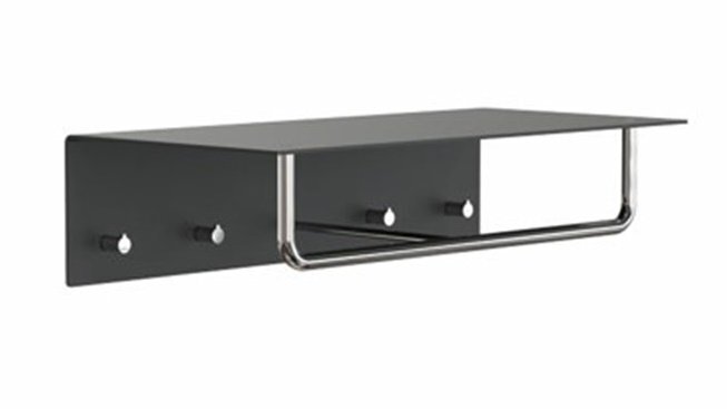 Frost UNU Wandgarderobe 600 - Schwarz / Poliert