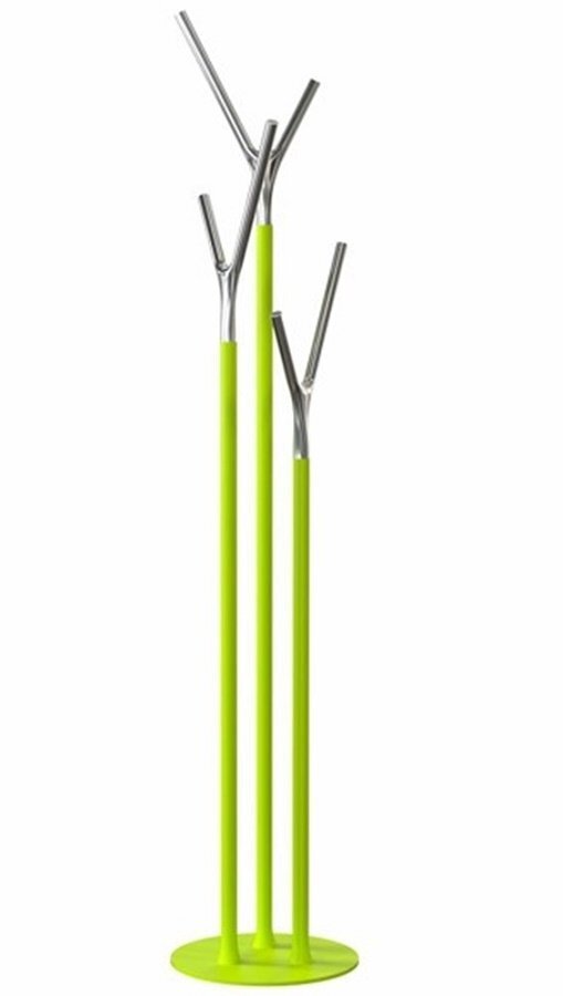 Frost Wishbone Kleiderständer - Limefarbig/Poliert
