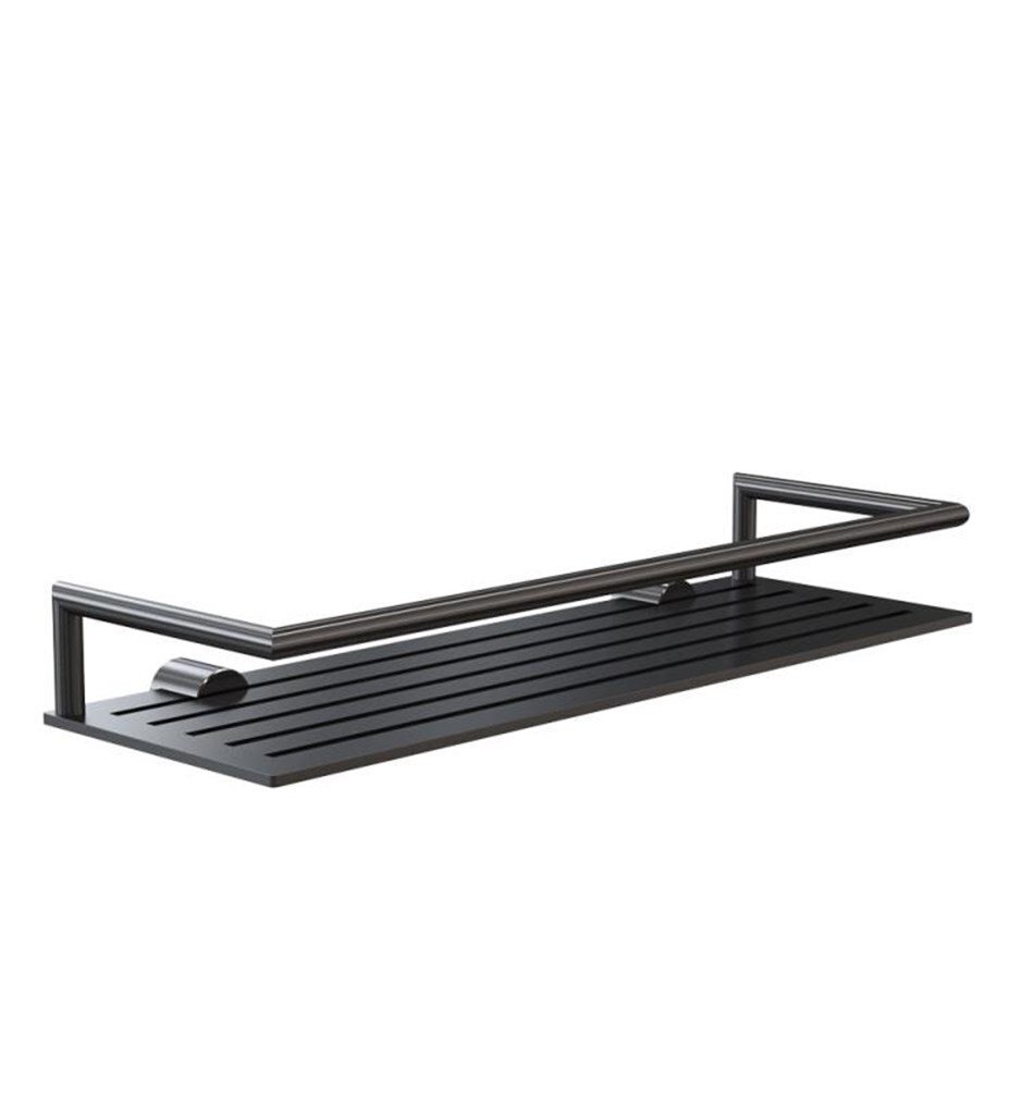 Frost NOVA2 Duschablage 4, 36cm - Schwarz Gebürstet 