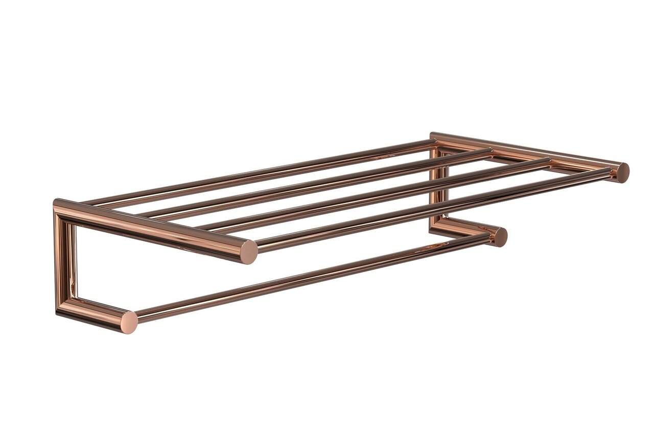 Frost Wandgarderobe/Handtuchregal 1936 - 600mm - Kupfer Poliert