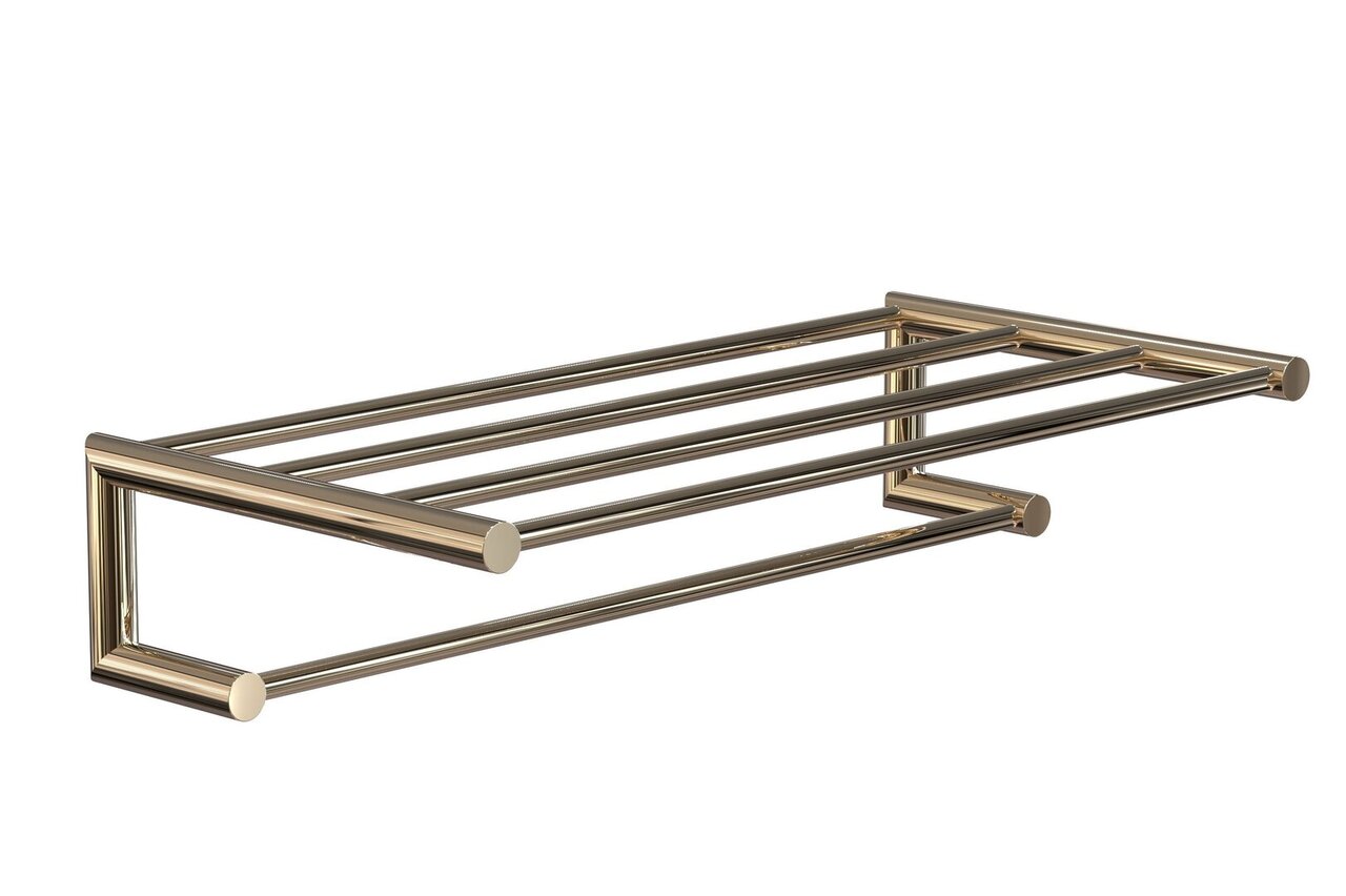 Frost Wandgarderobe/Handtuchregal 1936 - 600mm - Gold Poliert