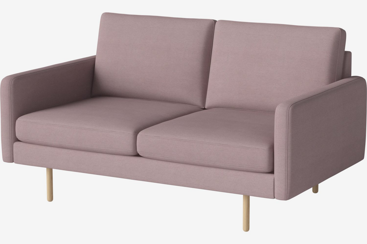 Bolia Scandinavia Remix 2 Sitzer Sofa - Linea-Samt-Rosa