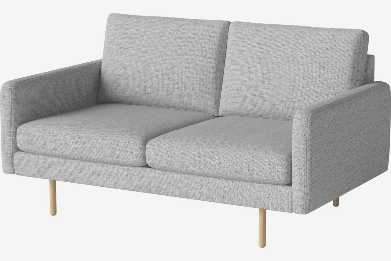 Bolia Scandinavia Remix 2 Sitzer Sofa - London-Flach-gewebt-Hellgrau