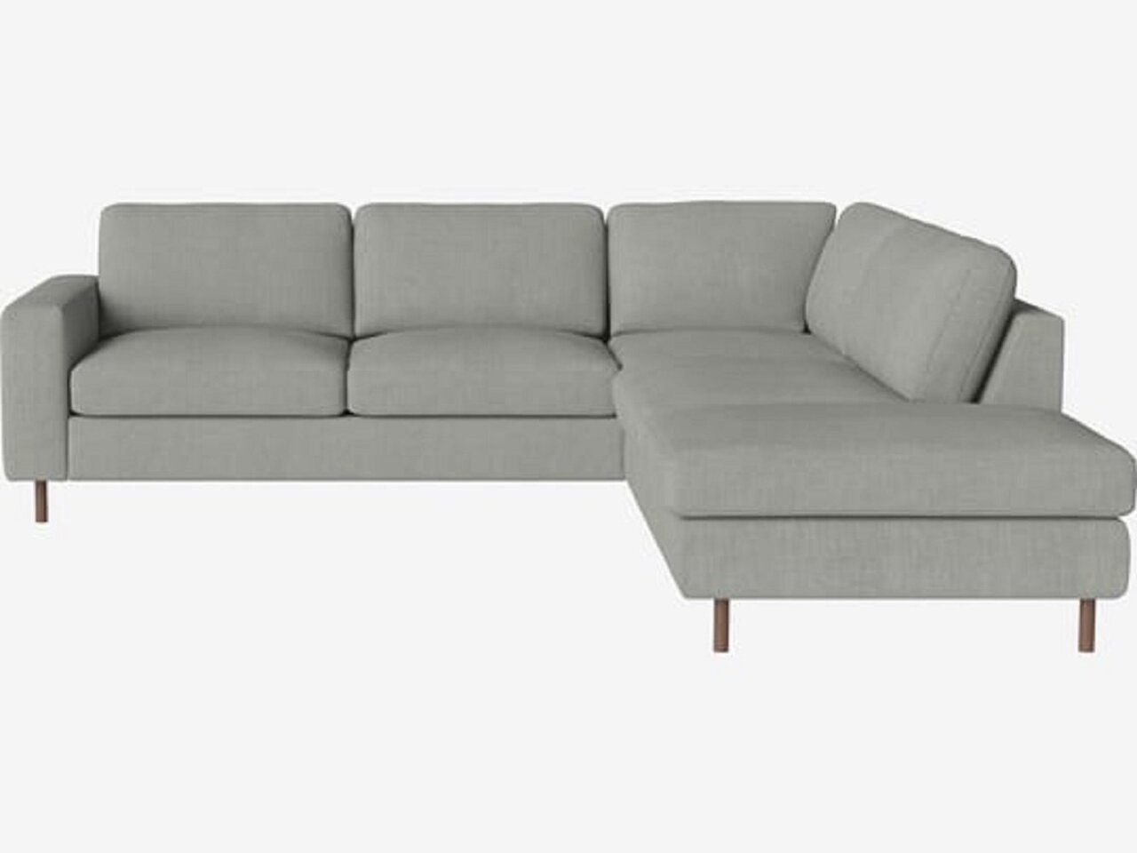 Bolia Scandinavia 4 Sitzer Ecksofa Offenes Ende - 13 cm geöltes Walnuss - Links