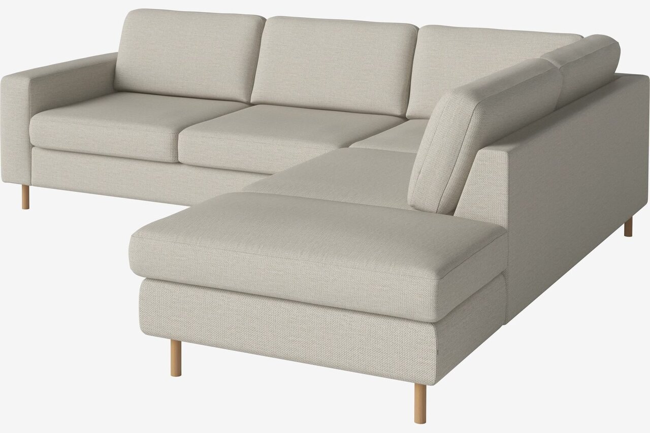 Bolia Scandinavia 4 Sitzer Ecksofa Offenes Ende - London - Flach gewebt - Elfenbein - Links