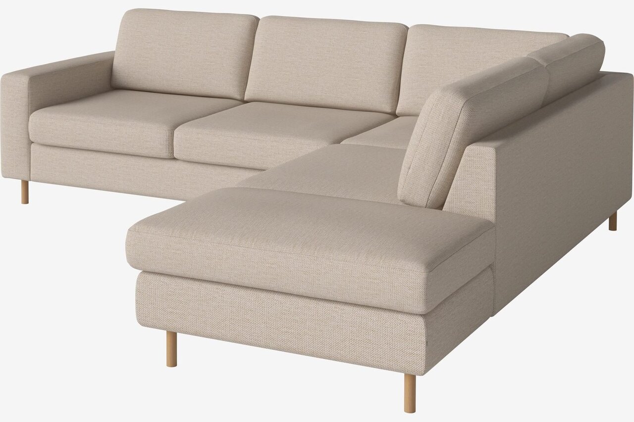 Bolia Scandinavia 4 Sitzer Ecksofa Offenes Ende - London - Flach gewebt - Hellbeige - Links
