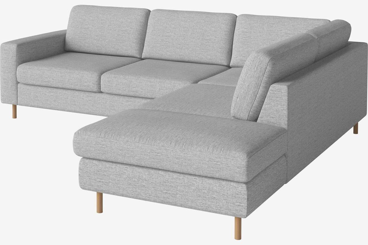 Bolia Scandinavia 4 Sitzer Ecksofa Offenes Ende - London - Flach gewebt - Hellgrau - Links
