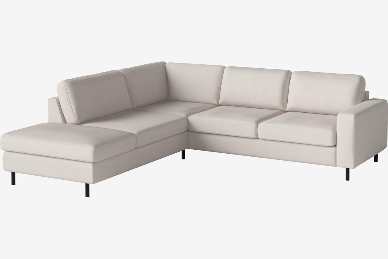 Bolia Scandinavia 4 Sitzer Ecksofa Offenes Ende - Linea - Samt - Beige - Rechts