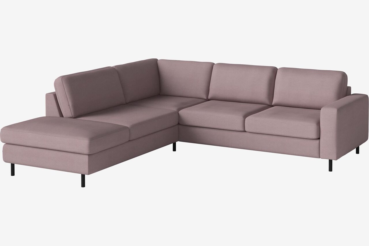 Bolia Scandinavia 4 Sitzer Ecksofa Offenes Ende - Linea - Samt - Rosa - Rechts