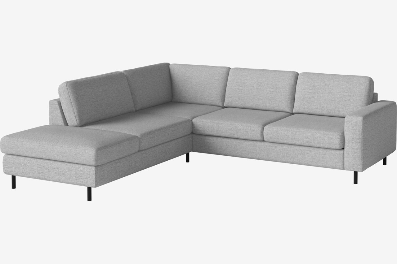 Bolia Scandinavia 4 Sitzer Ecksofa Offenes Ende - London - Flach gewebt - Hellgrau - Rechts