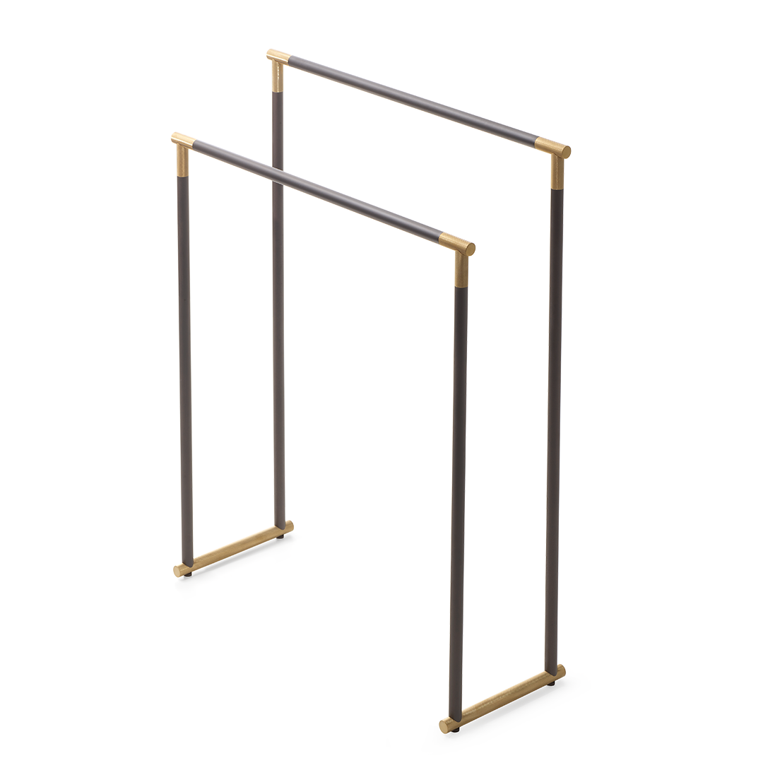 Decor Walther Handtuchständer Club HT - Dark Metal Matt / Gold matt 24 Karat