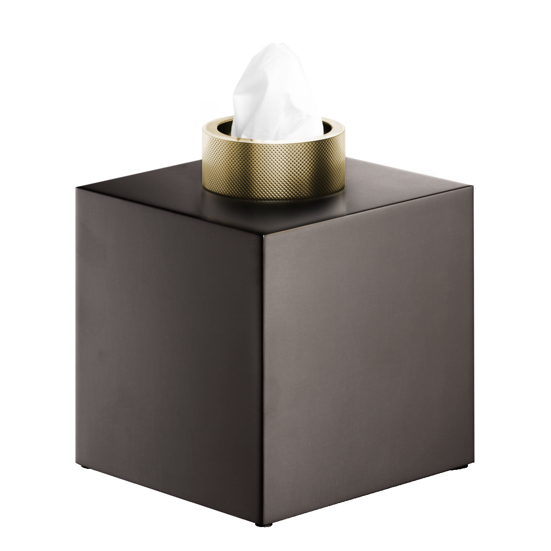 Decor Walther Papiertuchbox CLUB KB -  Dark Metal Matt / Gold matt