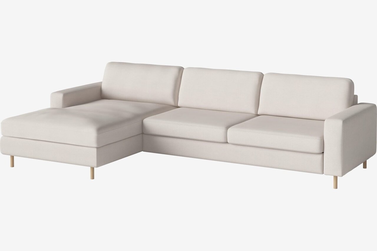 Bolia Scandinavia 3½ Sitzer Sofa Mit Chaiselongue - Linea - Samt - Beige - Links
