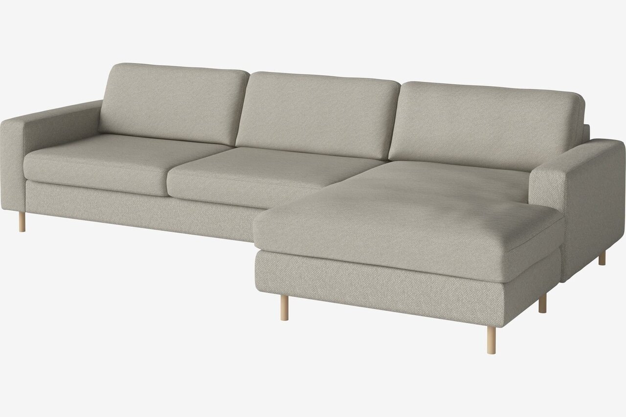 Bolia Scandinavia 3½ Sitzer Sofa Mit Chaiselongue - Vilme - Bouclé - Sand - Rechts - Rechts