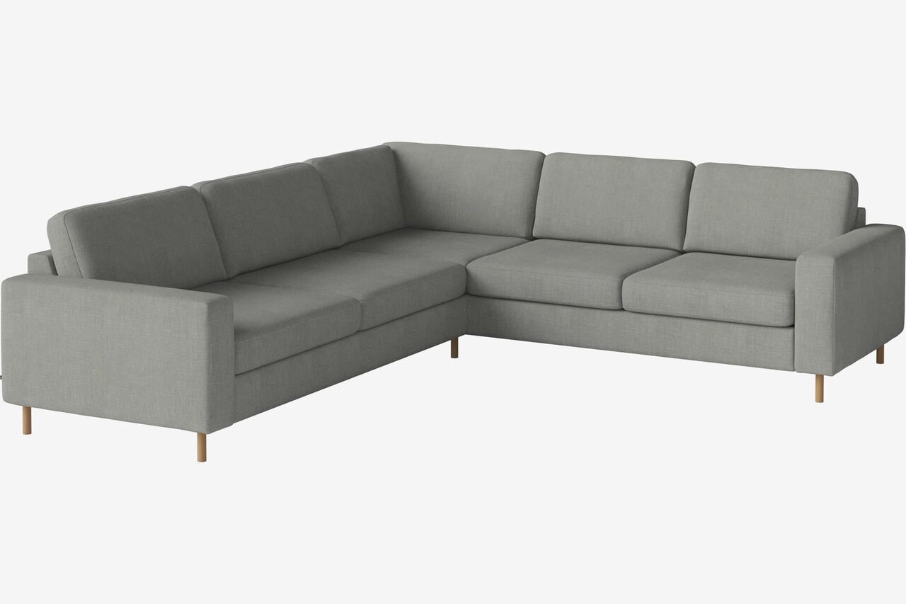 Bolia Scandinavia 5 Sitzer Ecksofa 2½ Ecke 2 - Fawn - flach gewebt - hellgrau