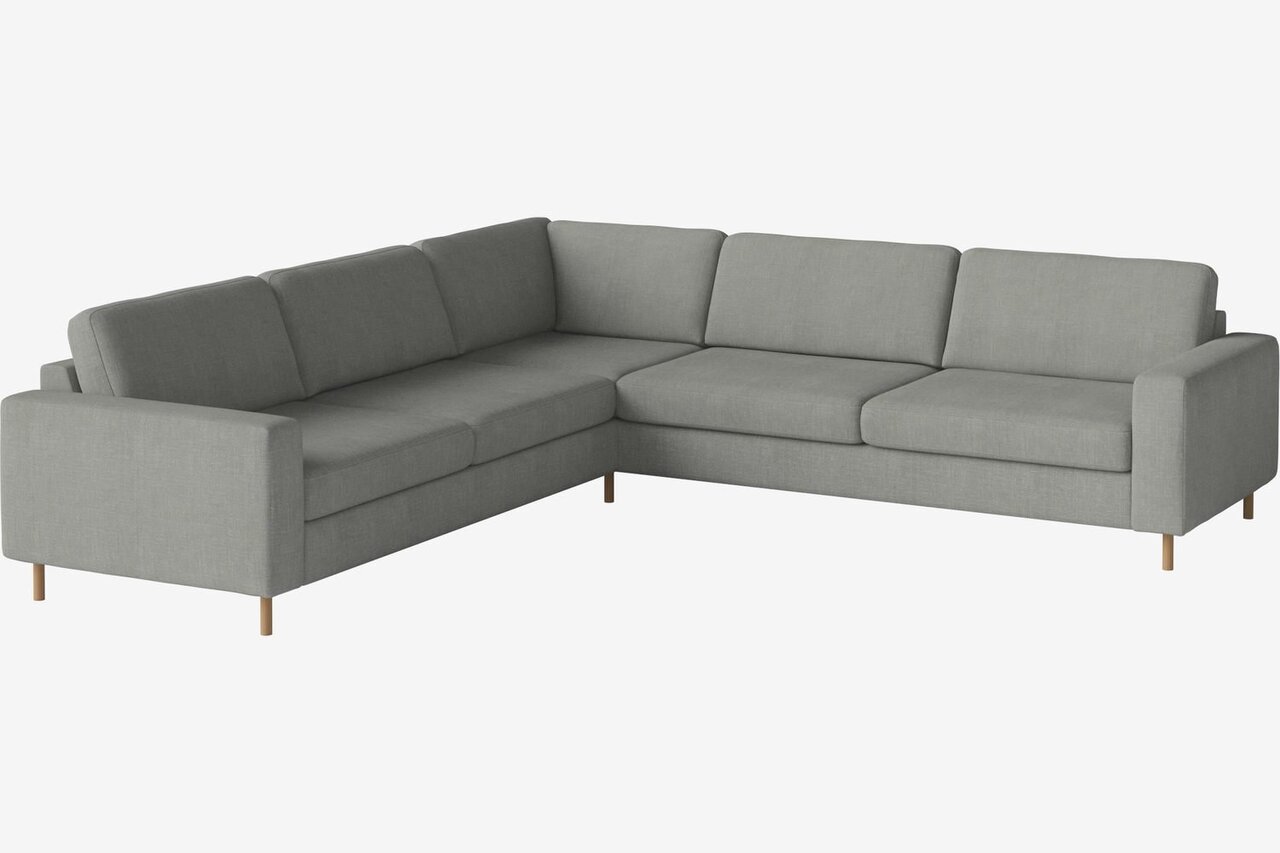 Bolia Scandinavia 6 Sitzer Ecksofa 2½ Ecke 2½ - Fawn - flach gewebt - hellgrau