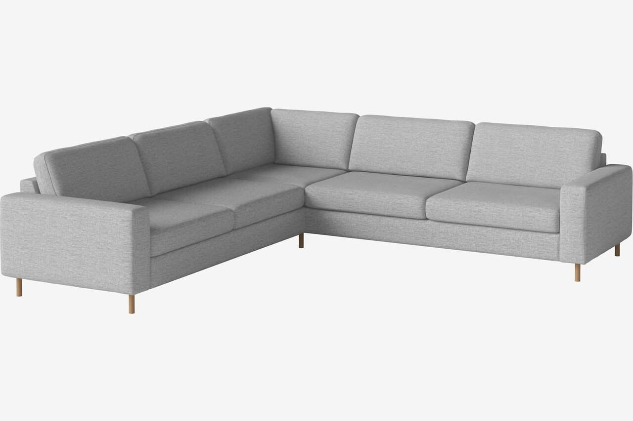 Bolia Scandinavia 6 Sitzer Ecksofa 2½ Ecke 2½ - London - Flach gewebt - Hellgrau