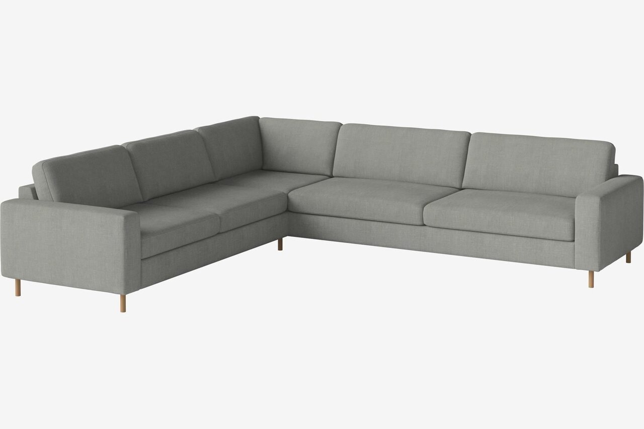 Bolia Scandinavia 6 Sitzer Ecksofa 2½ Ecke 3 - Fawn - flach gewebt - hellgrau