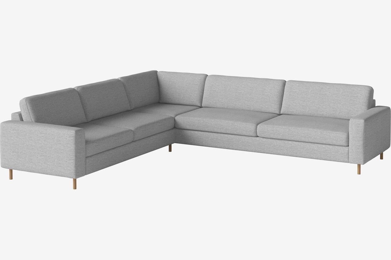 Bolia Scandinavia 6 Sitzer Ecksofa 2½ Ecke 3 - London - Flach gewebt - Hellgrau