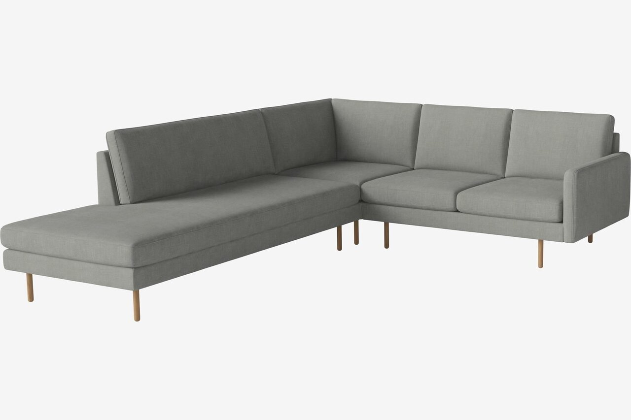 Bolia Scandinavia Remix 4 Sitzer Ecksofa Open End - Fawn-Flat-woven-Light-Grey