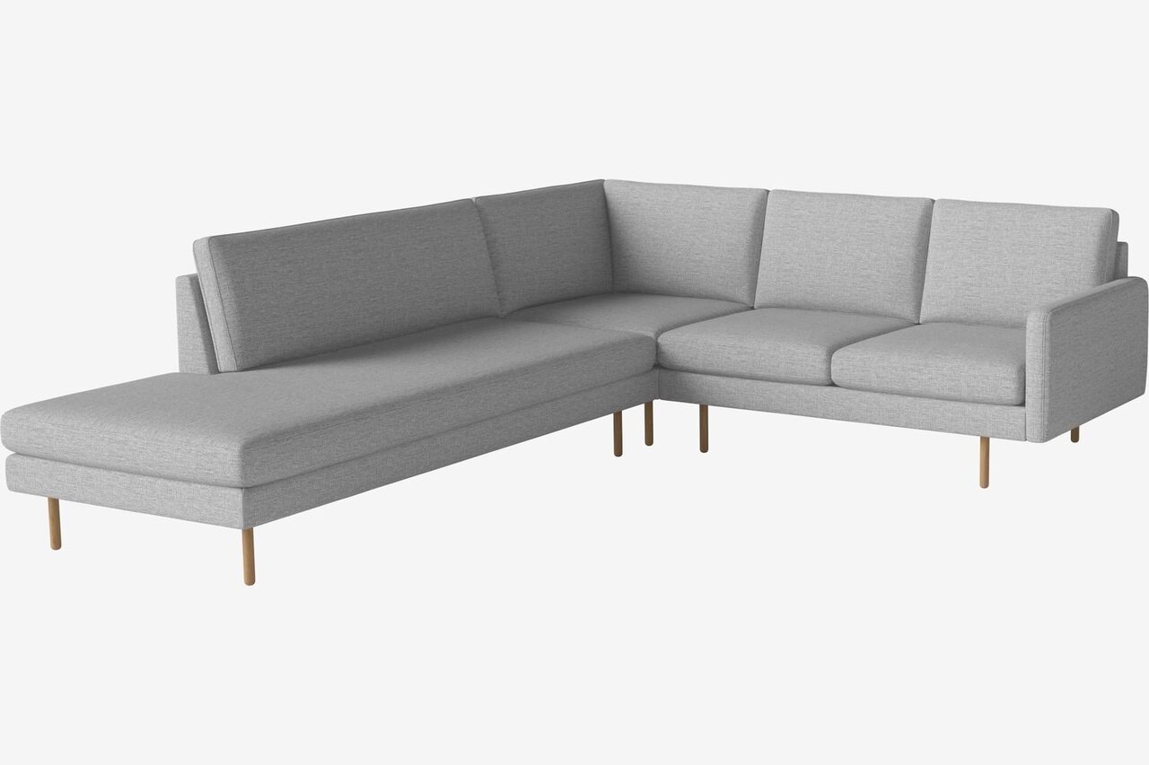 Bolia Scandinavia Remix 4 Sitzer Ecksofa Open End - London-Flatwoven-Light-Grey