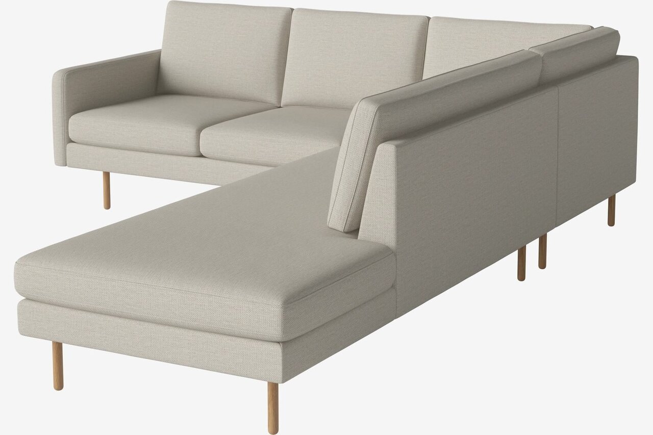 Bolia Scandinavia Remix 4 Sitzer Ecksofa Open End - London-Flatwoven-Ivory
