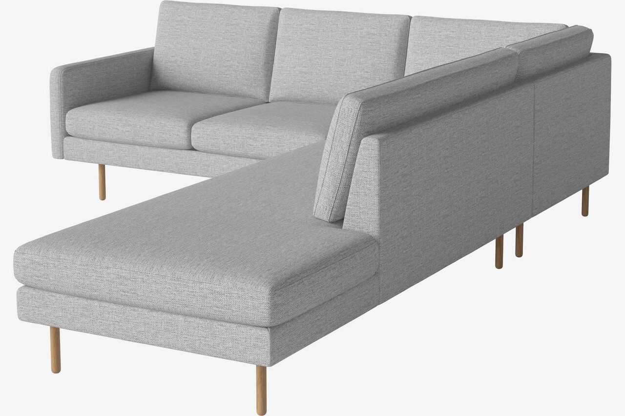 Bolia Scandinavia Remix 4 Sitzer Ecksofa Open End - London-Flatwoven-Light-Grey