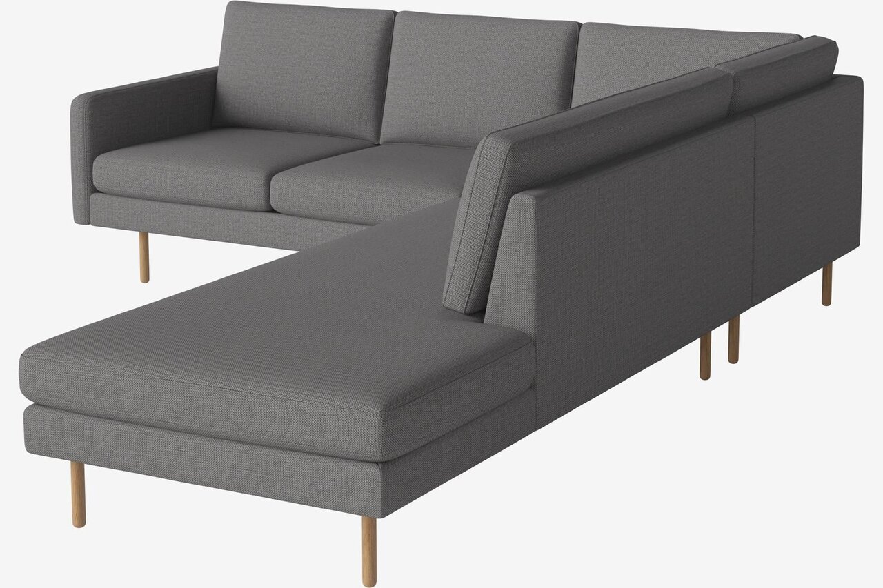 Bolia Scandinavia Remix 4 Sitzer Ecksofa Open End - London-Flatwoven-Multi-Grey