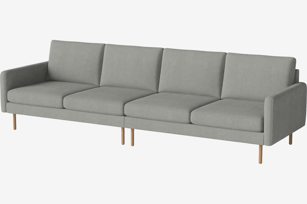 Bolia Scandinavia Remix 4 Sitzer Sofa - Fawn - flach gewebt - hellgrau