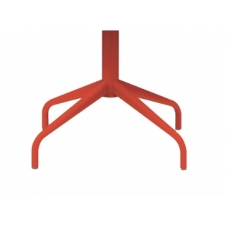 Flötotto PRO Vierstern-Aluminiumtisch, MDF - korallrot