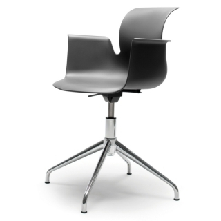 Flötotto PRO ARMCHAIR Vierstern-Aluminiumgestell-graphitschwarz / aluminium-poliert