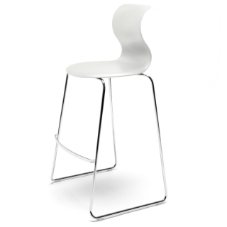 Flötotto PRO CHAIR Gleitkufengestell High - schneeweiss / chrom