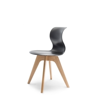 Flötotto PRO CHAIR Viersternholzgestell, Größe 3 - graphitschwarz