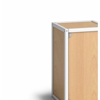 Flötotto Container mit Tür, H222 B60 T60 - weiss-buche