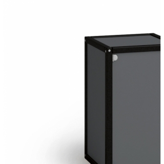 Flötotto Winkelregal, H25 B90 T25 - schwarz-anthrazit